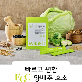 위키핏 EGC 양배추효소 곡물 발효 효과 빠른 다이어트 효소 90g | 블랙픽