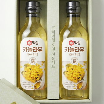 백설 카놀라유 선물세트 500ml x 2병 | 블랙픽